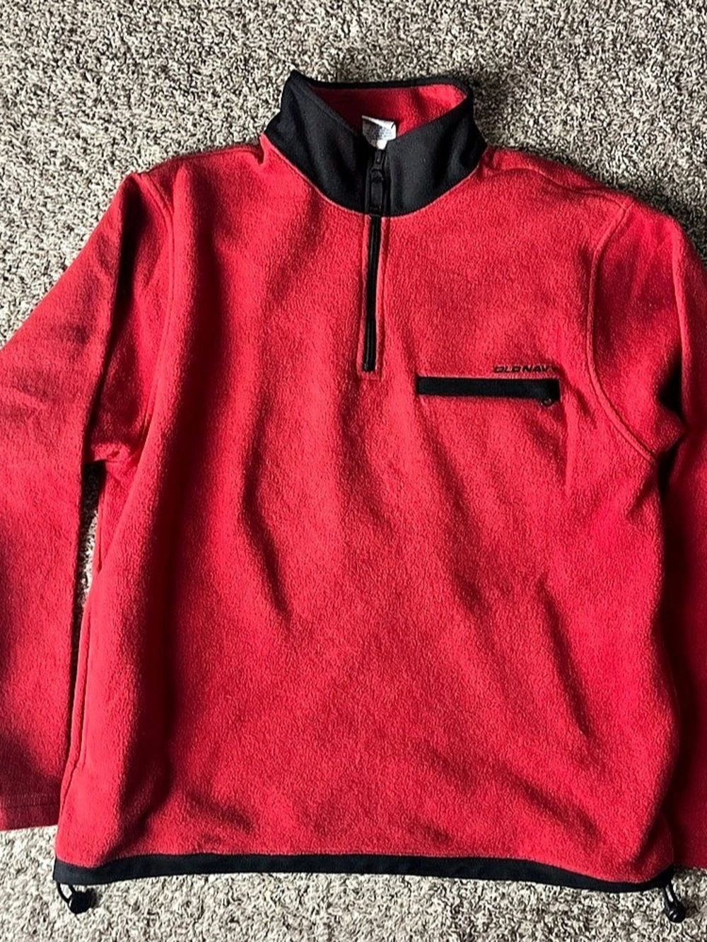 Old Navy Vintage Fleece Quarter-Zip Pullover Red Jacket